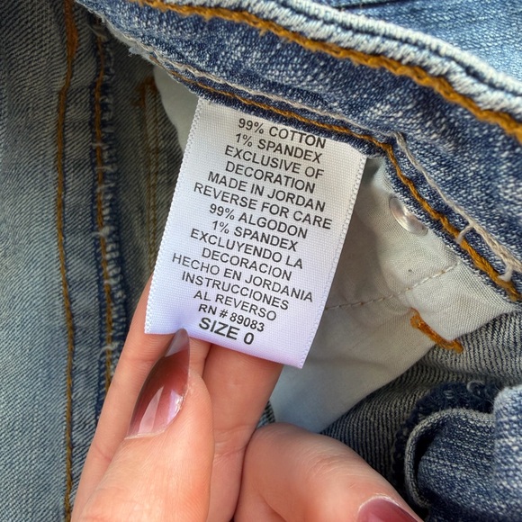 Vintage l.e.i Ashley Ultra Low Rise Denim Mini Skirt Size 0 Y2K - Picture 6 of 12